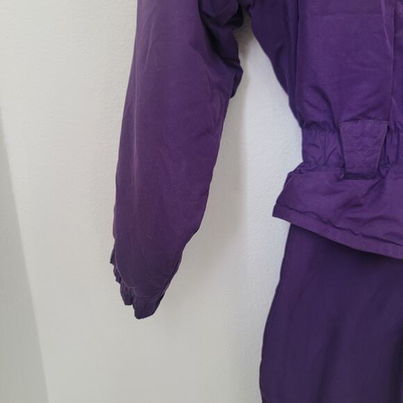 Obermeyer Snow‎ Suit Skiwear Purple Women Sz 10 Hayward Wool Blend Thick Stirrup - Picture 14 of 16